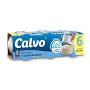 CALVO ATUN CLARO EN ACEITE VEGETAL 80 GR PACK 6 UDS