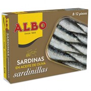 ALBO SARDINILLAS EN ACEITE OLIVA RR125 LAT 105G